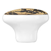 Decorative Gold Filigree auf Satin Black Keramikknauf (Seitenansicht)