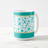 Decorative Gold Floral White Tee Kaffee Tasse (VorderseiteRechts)