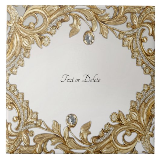 Decorative Gold Keramik Tile Fliese (Vorderseite)