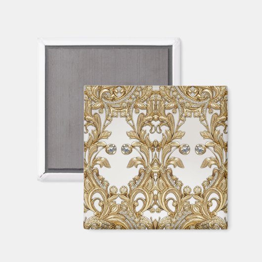 Decorative Gold Magnet (Vorderseite/Rückseite)