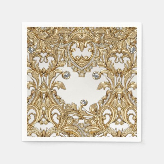 Decorative Gold Napkins Serviette (Vorderseite)