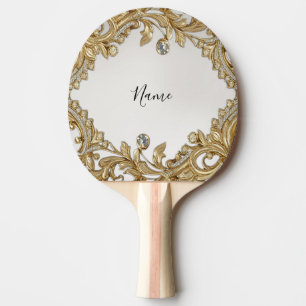 Decorative Gold Ping Pong Paddle Tischtennis Schläger