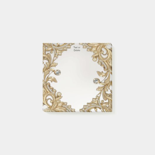 Decorative Gold Post it Notes Post-it Klebezettel (Vorderseite)