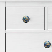 Decorative Gold Royal Blue Verziert Enamel Keramikknauf