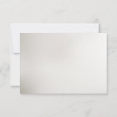 Decorative Gold RSVP Card Karte (Rückseite)