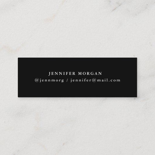 Decorative Gold Script Abschluss Name Card Mini Visitenkarte (Rückseite)