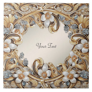 Decorative Gold Weiße Keramik Tile Fliese