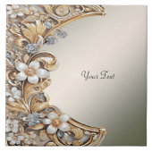 Decorative Gold Weiße Keramik Tile Fliese (Vorderseite)