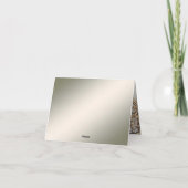 Decorative Gold White Floral Dankeschön Karte (Rückseite)