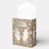 Decorative Gold White Floral Gevor Box Geschenkschachtel (Geöffnet)