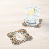 Decorative Gold White Floral Paper Untersetzer (Vor Ort)