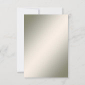 Decorative Gold White Floral RSVP Card (Rückseite)