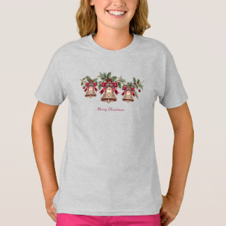 Decorative Golden Bells Girls T-Shirt