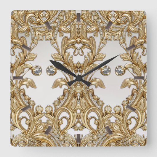 Decorative goldene Uhr (Vorderseite)