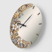 Decorative goldfarbene Wand-Uhr Große Wanduhr (Winkel)