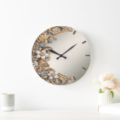 Decorative goldfarbene Wand-Uhr Große Wanduhr (Zuhause)