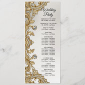 Decorative Goldhochzeit Programm (Rückseite)