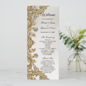 Decorative Goldhochzeit Programm (Stehend Vorderseite)