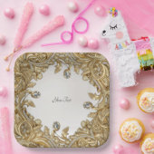 Decorative Goldpapierplatte Pappteller (Party)