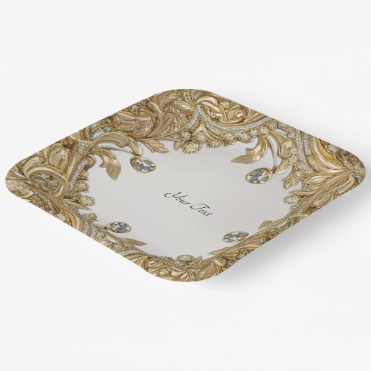 Decorative Goldpapierplatte Pappteller (Gewinkelt)