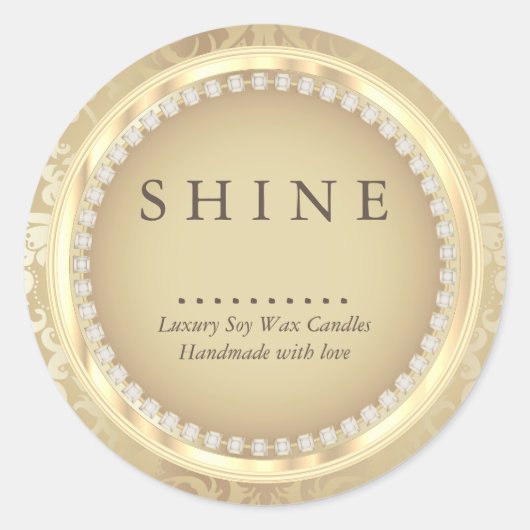 Decorative Goldrahmen Runder Aufkleber (Vorderseite)