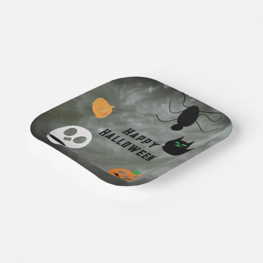 Decorative Halloween Paper Plates  Pappteller (Gewinkelt)