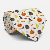 Decorative Halloween Pattern Neck Tie Krawatte (Gerollt)