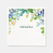 Decorative hanging flowers TEMPLATE Serviette (Vorderseite)