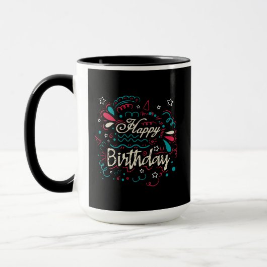 decorative happy birthday tasse (Links)
