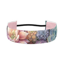 Decorative Headband Colorful Succulent Designs