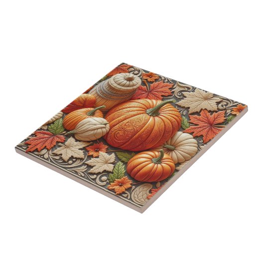 Decorative Herbstsaison Pumpkins Keramik Tile Fliese (Seite)