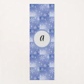 Decorative Holiday Snowflake Monogram Yogmatte Yogamatte (Vorderseite)