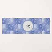 Decorative Holiday Snowflake Monogram Yogmatte Yogamatte (Vorderseite (Horizontal))