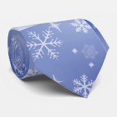 Decorative Holiday Snowflake Neck Tie Krawatte (Gerollt)