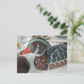 Decorative Holzente Postkarte (Stehend Vorderseite)