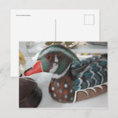 Decorative Holzente Postkarte (Vorne/Hinten)