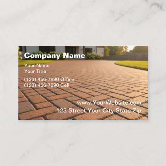 Decorative Home Brick Paving Visitenkarte (Vorderseite)