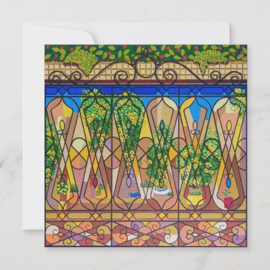 Decorative italienische Gartenflatkarte (Vorderseite)