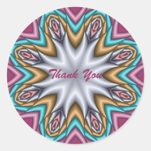 Decorative Keleidoskop Danke, dass ihr Aufkleber (Vorderseite)