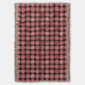 Decorative Kreise - Ruby Red und Black Decke (Vorderseite Vertikal)