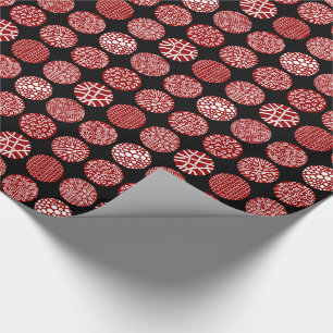 Decorative Kreise - Ruby Red und Black Geschenkpapier