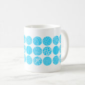 Decorative Kreise - Sky Blue und White Kaffeetasse (VorderseiteRechts)