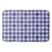 Decorative Kreise - Tiefe Marine und Weiß Badematte (Vorderseite)