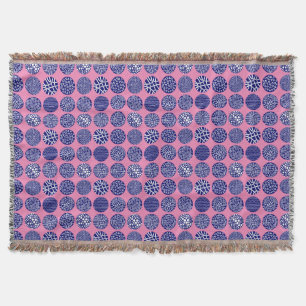 Decorative Kreise - Tiefe Marine und Weiß mit rosa Decke