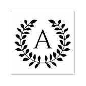 Decorative Laurel Wreath With Custom Monogram Permastempel (Design)