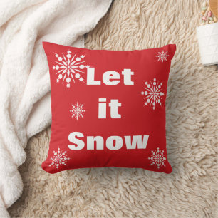 Decorative Let it Snow Crystal Snowflake Weihnacht Kissen