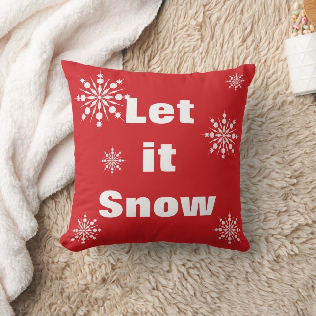 Decorative Let it Snow Crystal Snowflake Weihnacht Kissen (Decke)