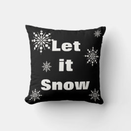 Decorative Let it Snow Crystal Snowflake Weihnacht Kissen