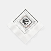 Decorative Liebe Doves Serviette (Ecke)