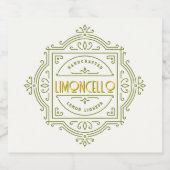 Decorative Logo Frame Limoncello Alkoholflaschenetikett (Einzelnes Label)